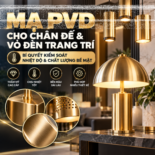 Mạ PVD Cho Chân Đế Và Vỏ Đèn Trang Trí: Những Lưu Ý Quan Trọng Về Nhiệt Độ Và Bề Mặt